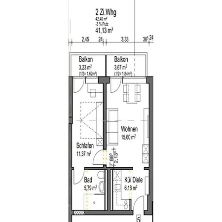 Apartment Huber Living Single 110 *